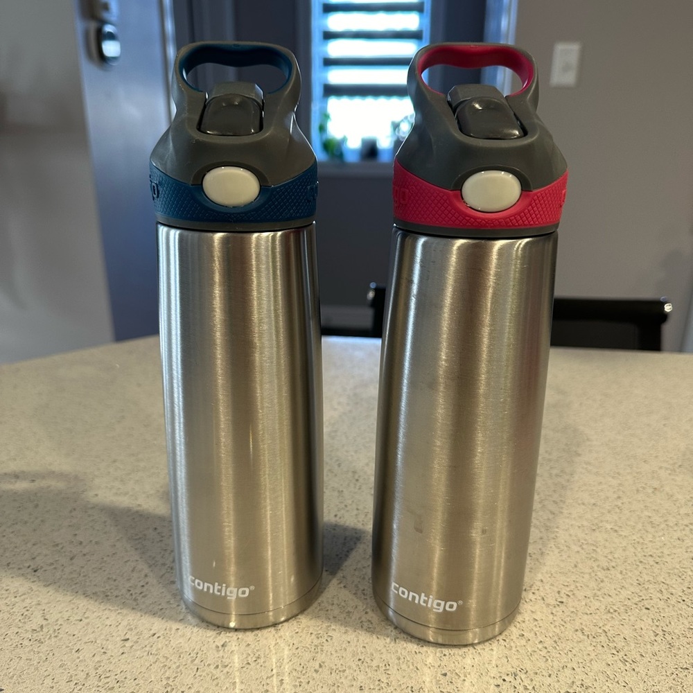 2x Contigo Bottles with Straws